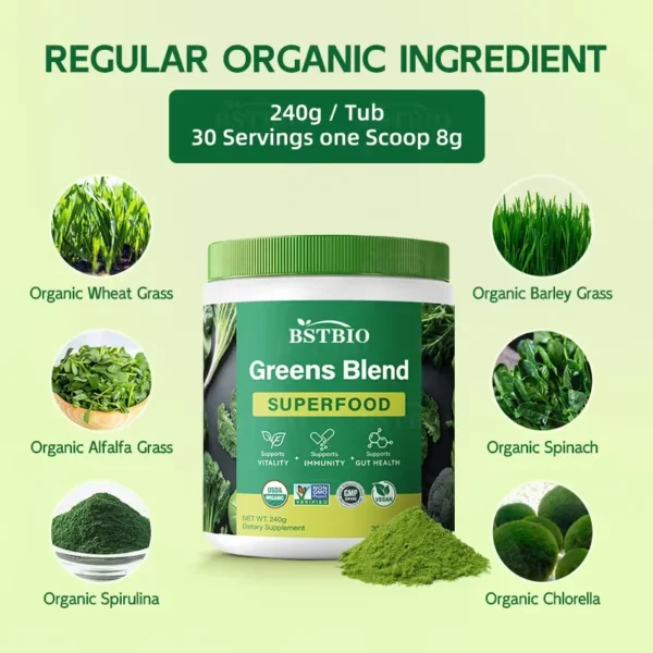Organic Super Greens Powder - Imagen 3
