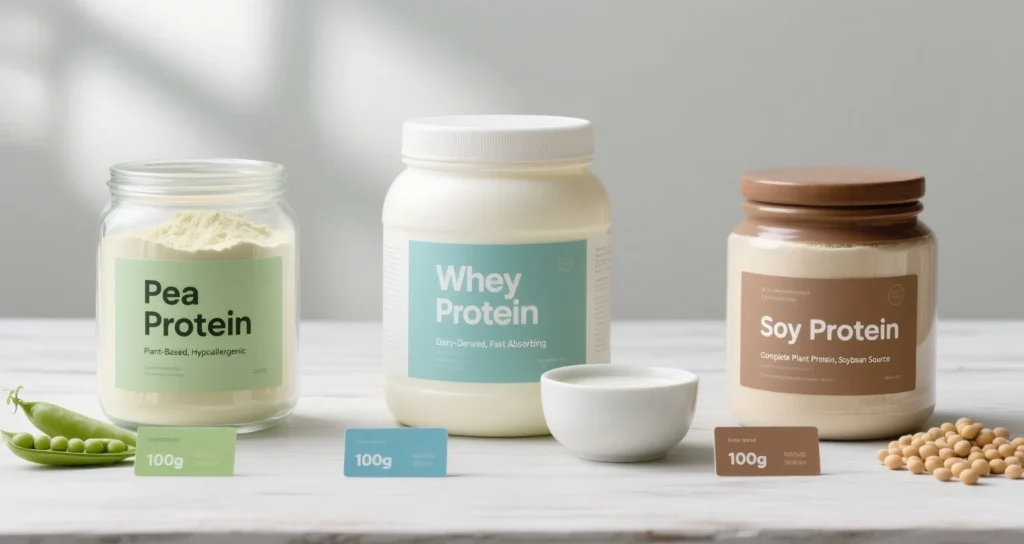 Pea Protein vs Whey Protein vs Soy Protein